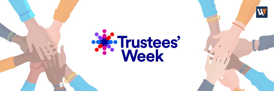 Trustees’ Week header banner with groups of hands