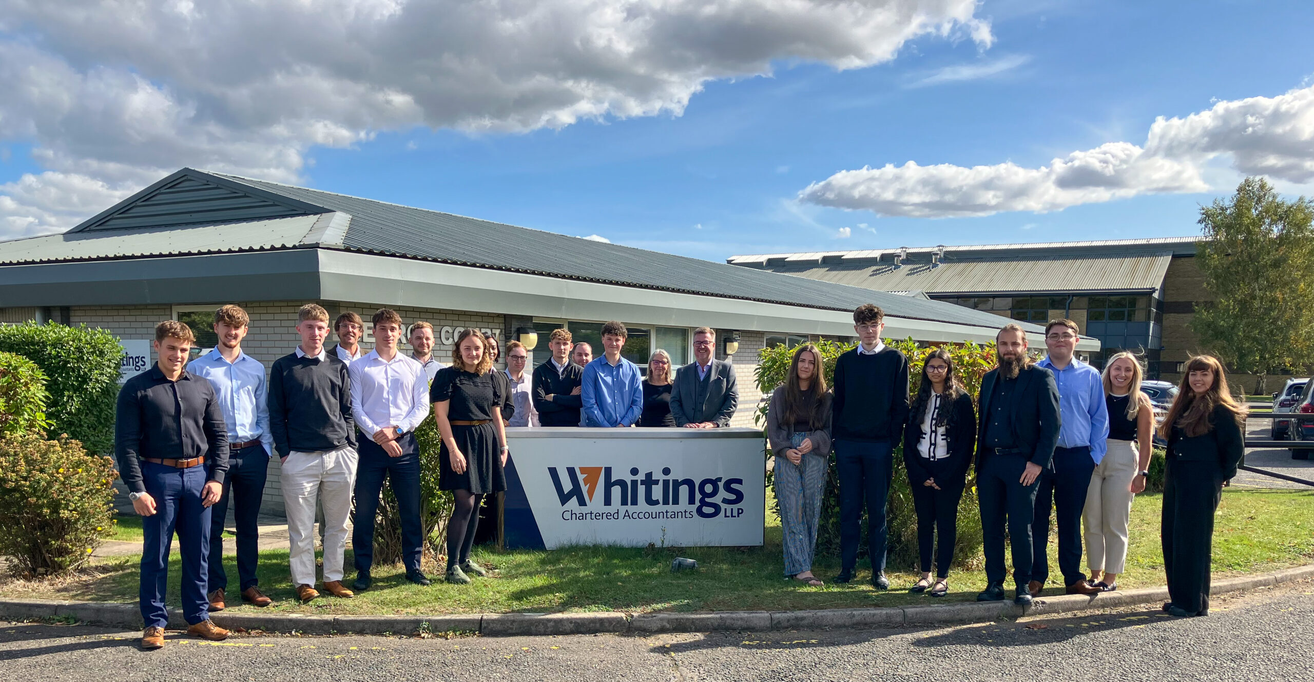 Photo of the attendees at the 2025 Student Training Morning at Whitings LLP including Chris Ridgeon, Janet Frostick and Ben Bullman, the First Intuition Programme Delivery Director and our new trainees.