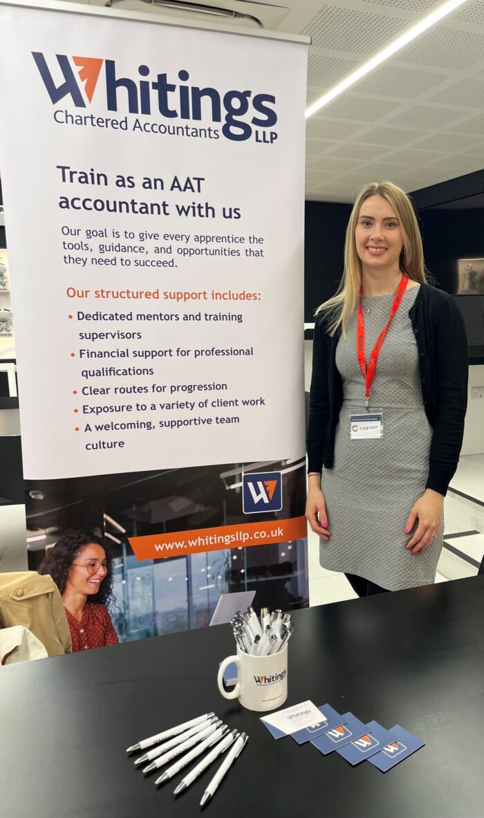 Whitings LLP stand at the West Suffolk College Lecturing & Business Networking Event