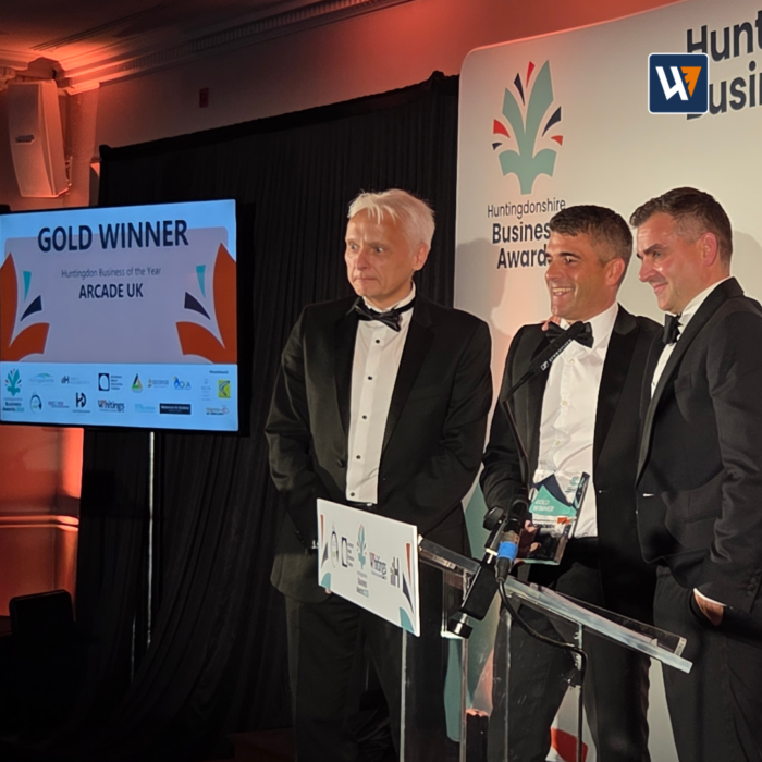 2026 Huntingdonshire Business Awards - Huntingdon Business of the Year Gold Winner - Arcade UK